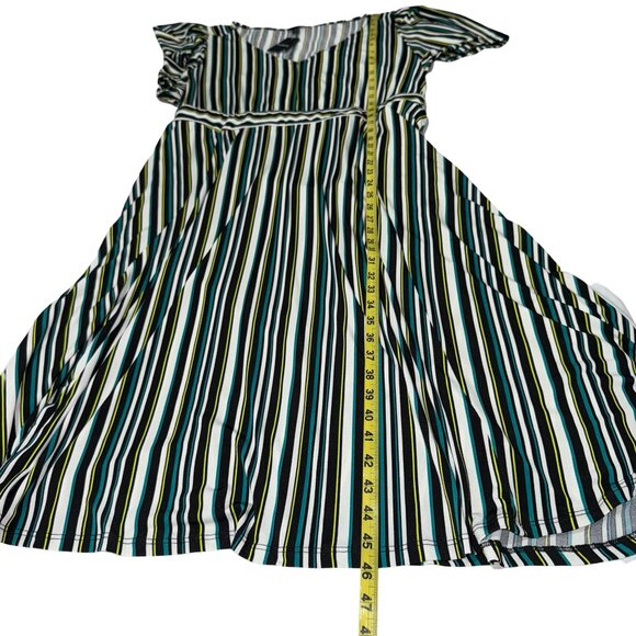 TORRID Midi Crepe Studio Knit Flutter Sleeve Dress Sz 3(3x) 22-24 NWT - Picture 10 of 15